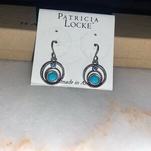 Silver and Blue Earrings